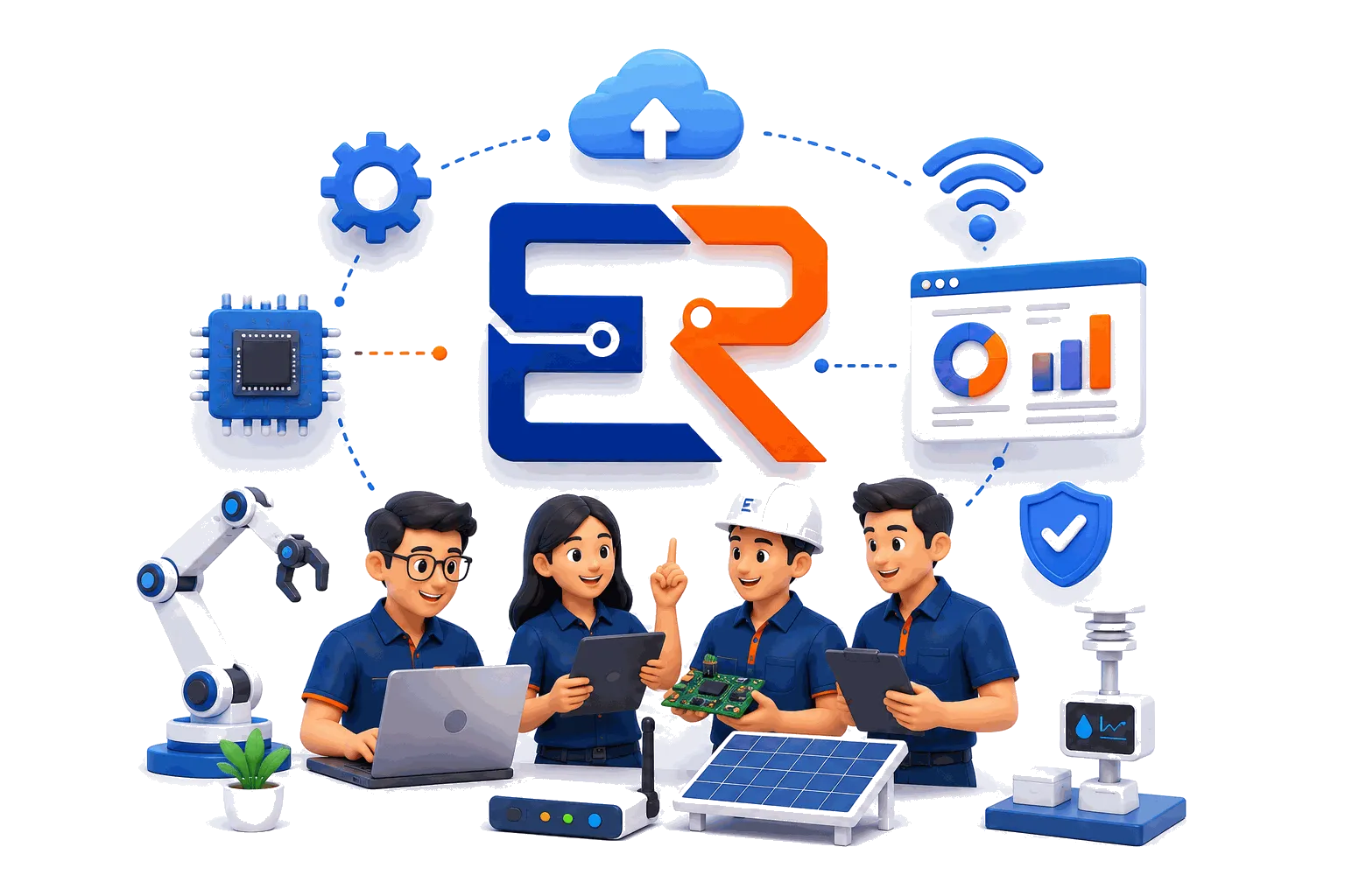 EDUROBOTINDO Office 3D Logo Wall